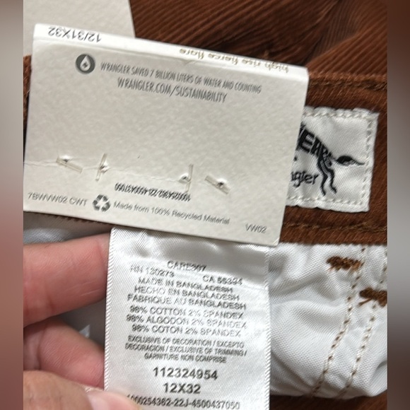 (Q) Wrangler Women's Corduroy Flared Wide Leg Pants, Sizes 12/32, 18/30 - Picture 12 of 14